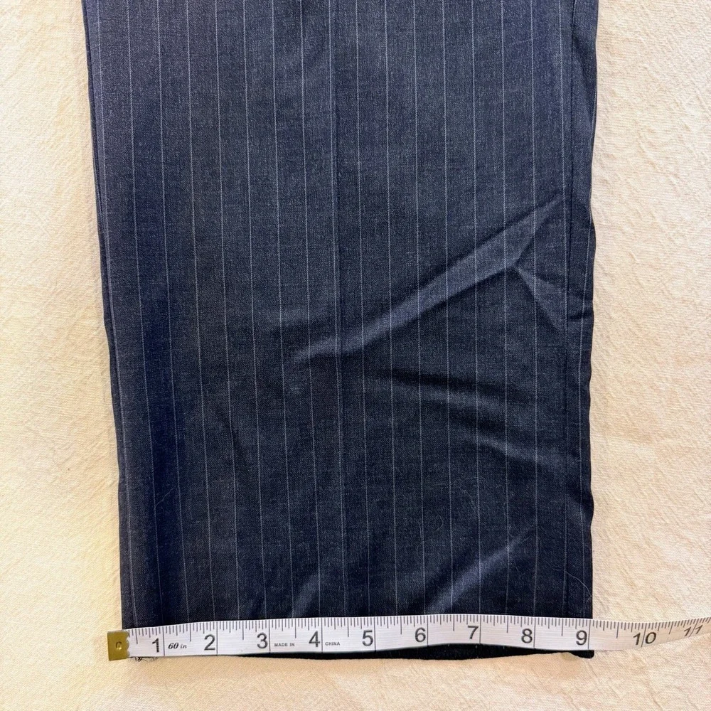 Brooks Brothers 1818 Madison Wool Dress Pants Mens 42x39 Pleated Pinstripe Italy